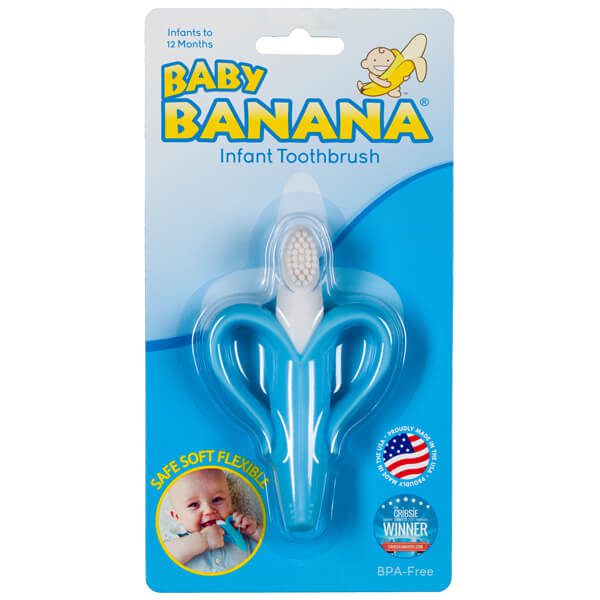 Baby Banana Diş Kaşıyıcı Diş Fırçası Mavi Muz